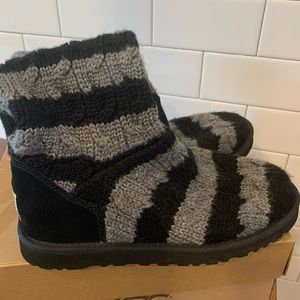Ugg Classic Tall Stripe Cable Knit